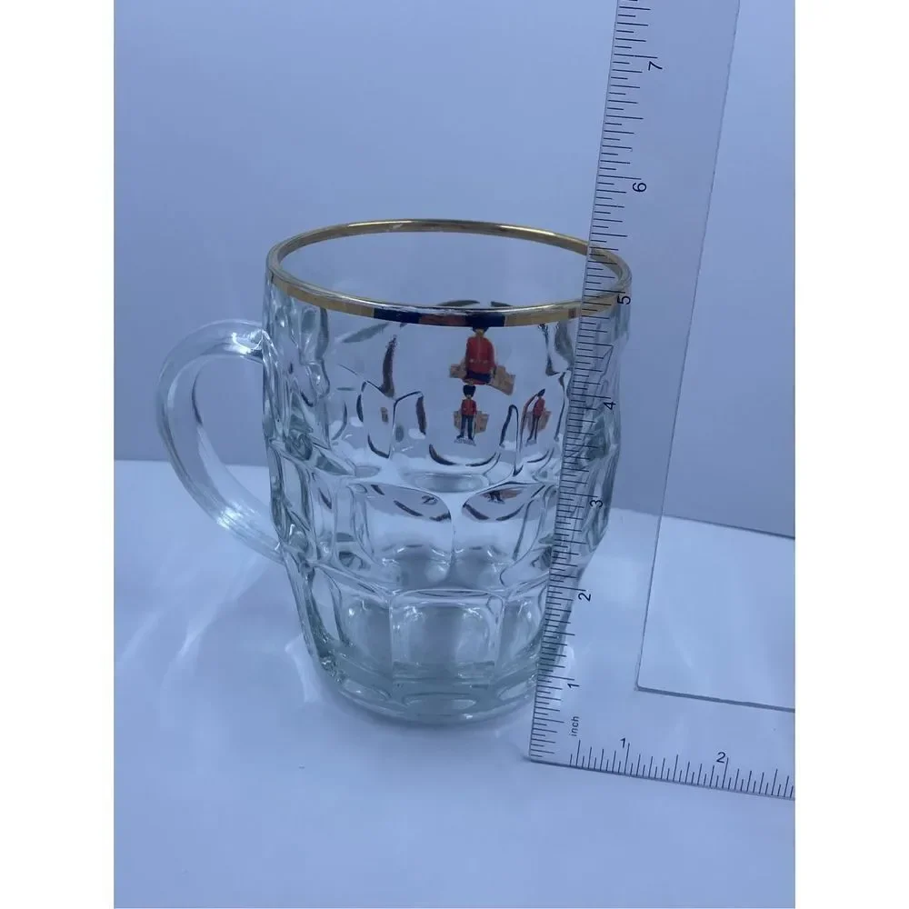 Buckingham Palace half pint glass gold rim trim